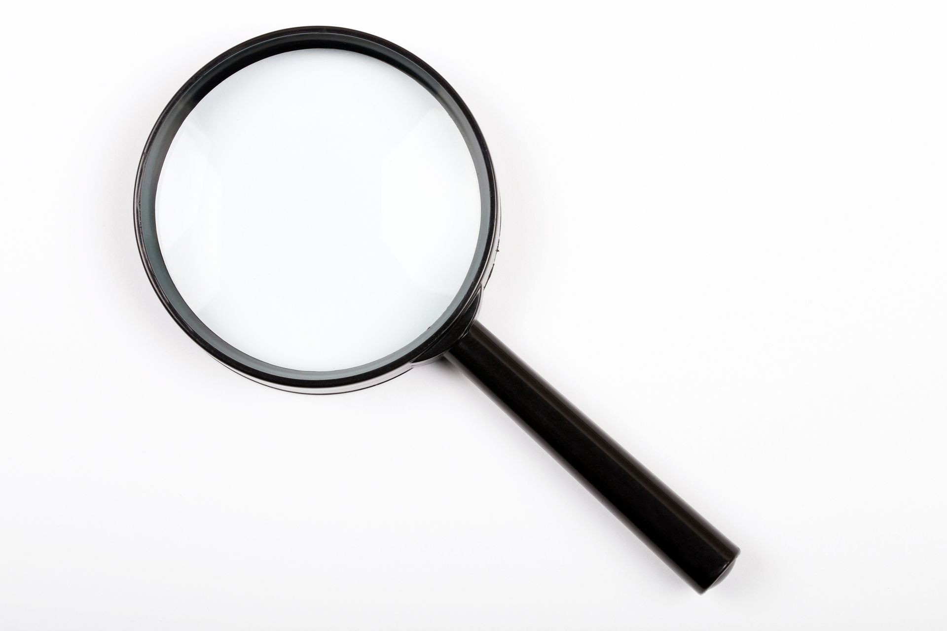 Magnifying glass on a white background 